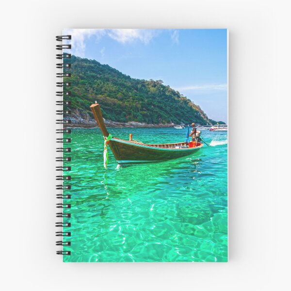 Item preview, Emerald water and long tail boat, Koh Racha Yai, Phuket, Thailand designed and sold by Kevin Hellon.