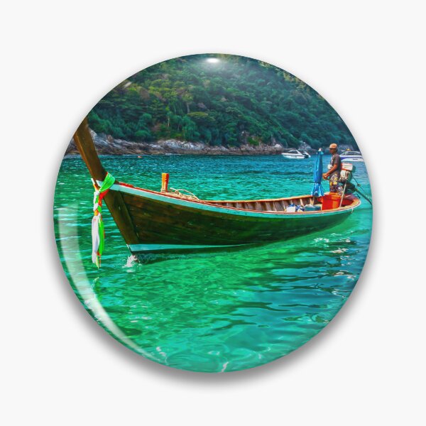 Item preview, Emerald water and long tail boat, Koh Racha Yai, Phuket, Thailand designed and sold by Kevin Hellon.