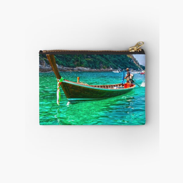 Item preview, Emerald water and long tail boat, Koh Racha Yai, Phuket, Thailand designed and sold by Kevin Hellon.