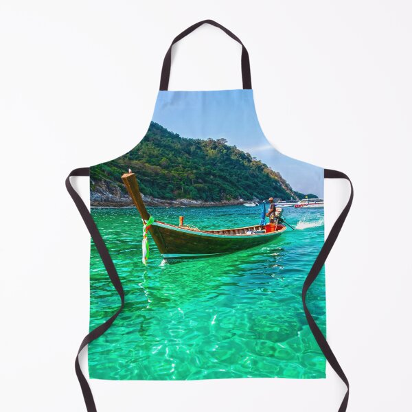 Item preview, Emerald water and long tail boat, Koh Racha Yai, Phuket, Thailand designed and sold by Kevin Hellon.