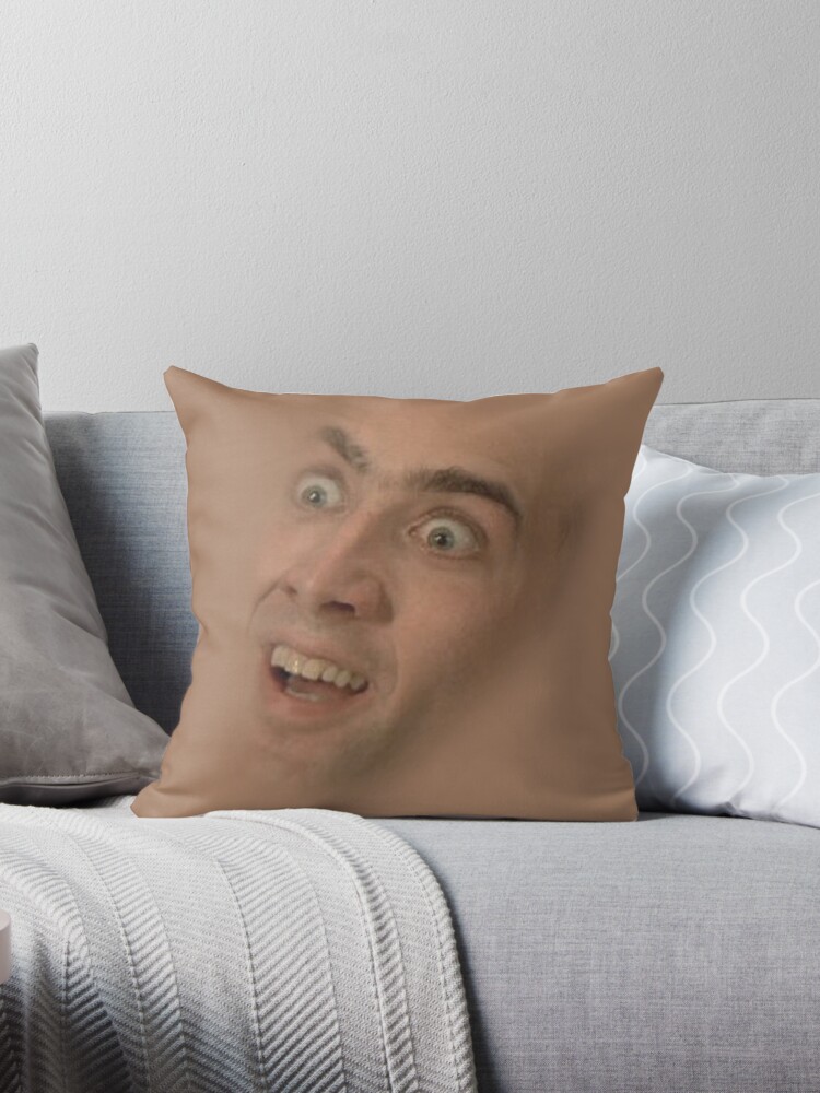 Nicolas cage face pillow sale