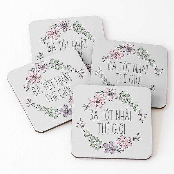 Item preview, Bà tốt nhất thế giới - Worlds Best Grandma - Vietnamese Floral Design designed and sold by Dguzman04.