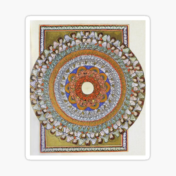 Vista previa del artículo con la obra «La visión de Santa Hildegarda de Bingen - Scivias - Coros de Ángeles», diseñado y vendido por softbluehum.