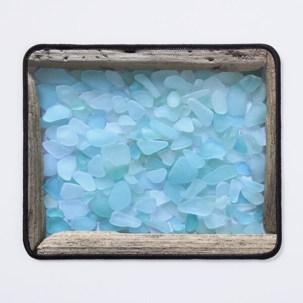 Item preview, Blue Seaglass Framed with Driftwood designed and sold by LeslieMac713.