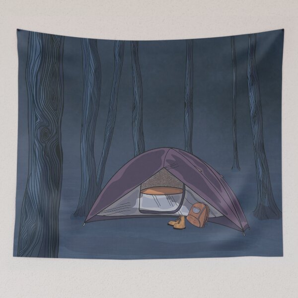 Item preview, Tent Camping In The Woods designed and sold by WalkSimplyArt.