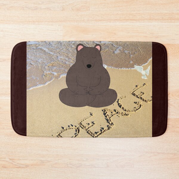 Item preview, Bear meditating on the beach designed and sold by Nature's Palette.