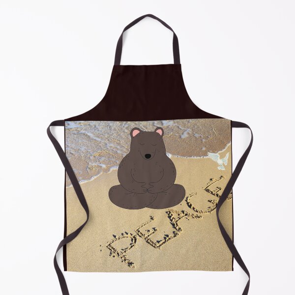 Item preview, Bear meditating on the beach designed and sold by Nature's Palette.