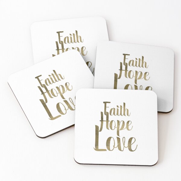 Item preview, Faith Hope Love- gold letters  designed and sold by Inktown.