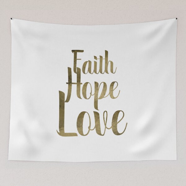 Item preview, Faith Hope Love- gold letters  designed and sold by Inktown.