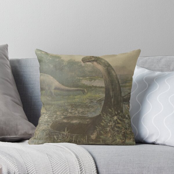 Aperçu de l'œuvre Paléoart de dinosaure vintage - Brontosaure et Diplodocus créée et vendue par softbluehum.