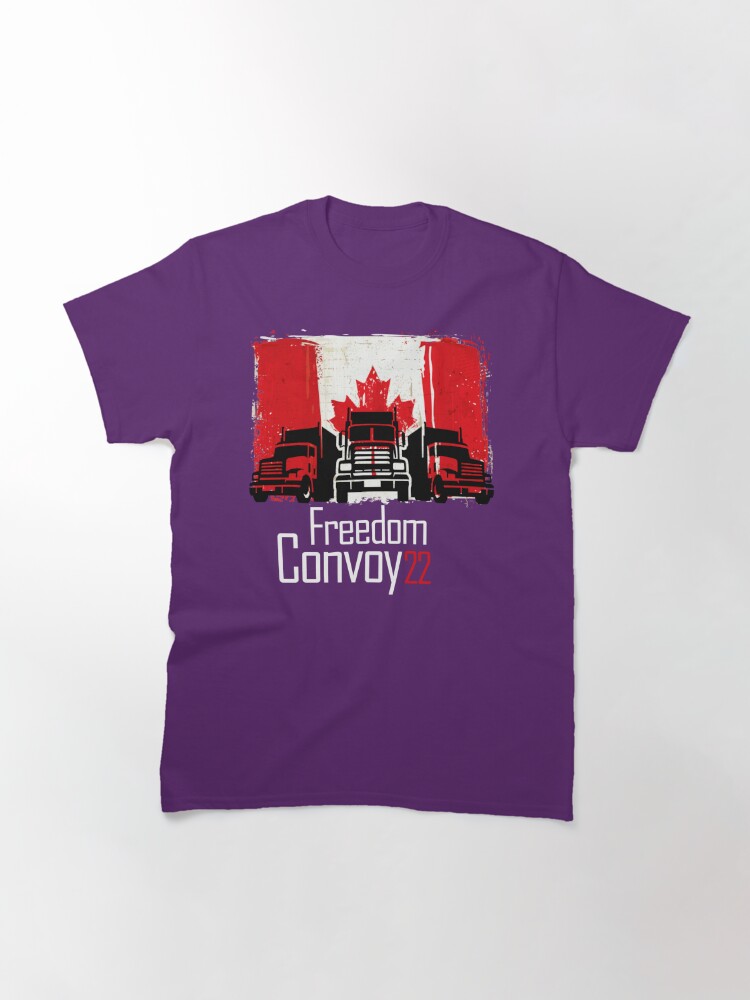 Disover CANADA FREEDOM CONVOY 2022 CANADIAN MAPLE LEAF TRUCKER TEES Classic T-Shirt