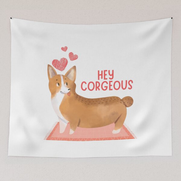 Item preview, Hey Corgeous Valentine's Pun designed and sold by Pun Intended.