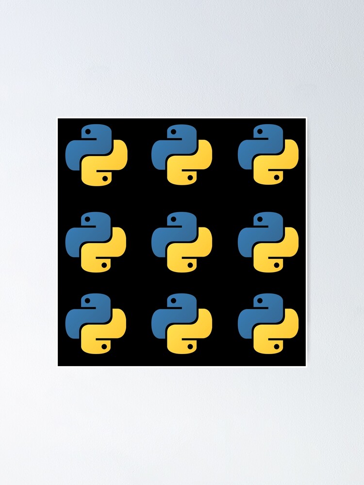 "python coding language logos pack" Poster for Sale by BluePencilArt ...