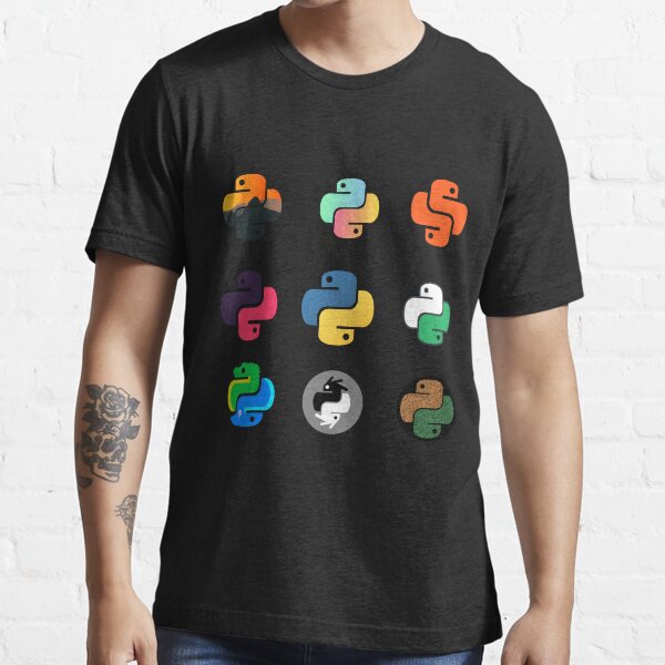 "python assorted coding language logos pack" T-shirt for Sale by ...