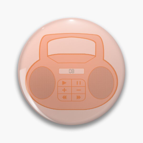 Item preview, Early 2000s Aesthetic Y2K Peach Boom Box  designed and sold by Creations-By-Em.