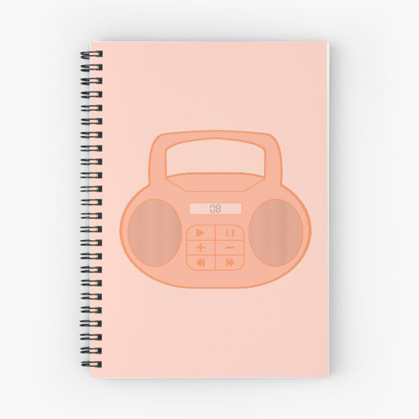 Item preview, Early 2000s Aesthetic Y2K Peach Boom Box  designed and sold by Creations-By-Em.