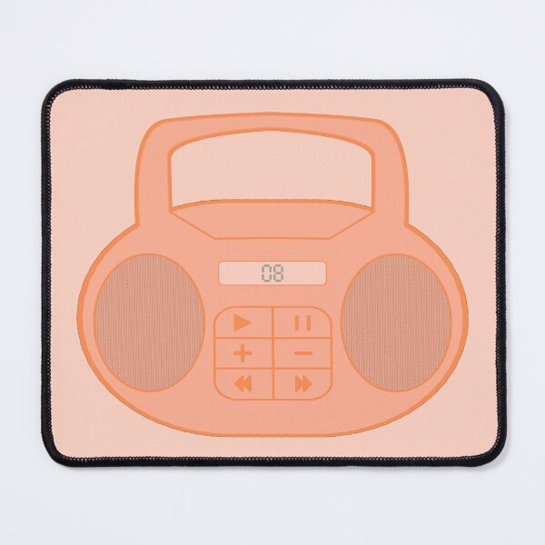 Item preview, Early 2000s Aesthetic Y2K Peach Boom Box  designed and sold by Creations-By-Em.
