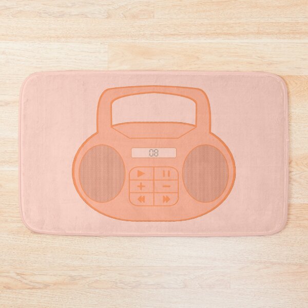Item preview, Early 2000s Aesthetic Y2K Peach Boom Box  designed and sold by Creations-By-Em.