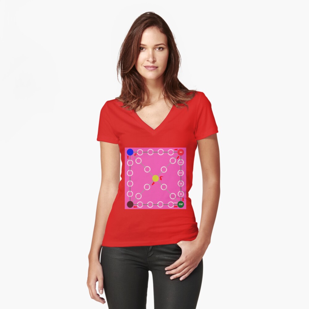 Item preview, Fitted V-Neck T-Shirt designed and sold by AnnakohArt.