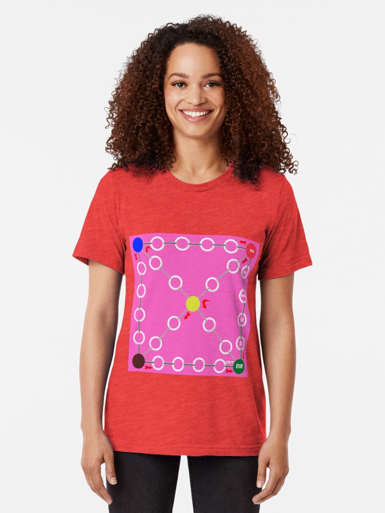 Thumbnail 2 of 6, Tri-blend T-Shirt, Yut board game designed and sold by Myungja Anna Koh.