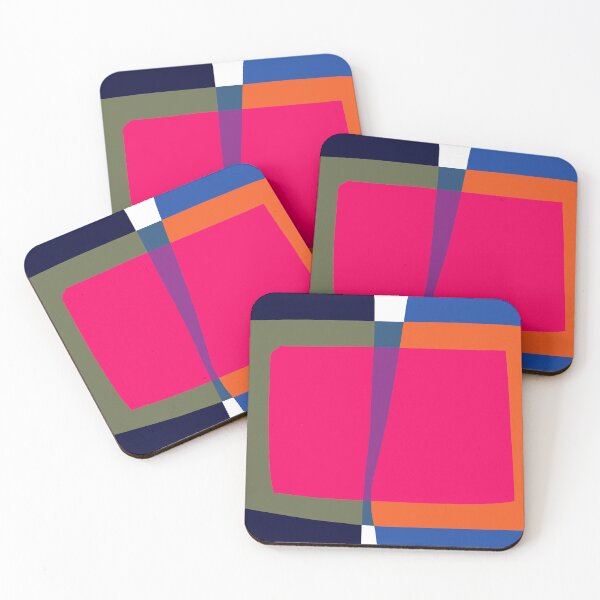 Item preview, Red Blue Black Geometric Shapes, Color Block, Irena Orlov designed and sold by Irena Orlov.