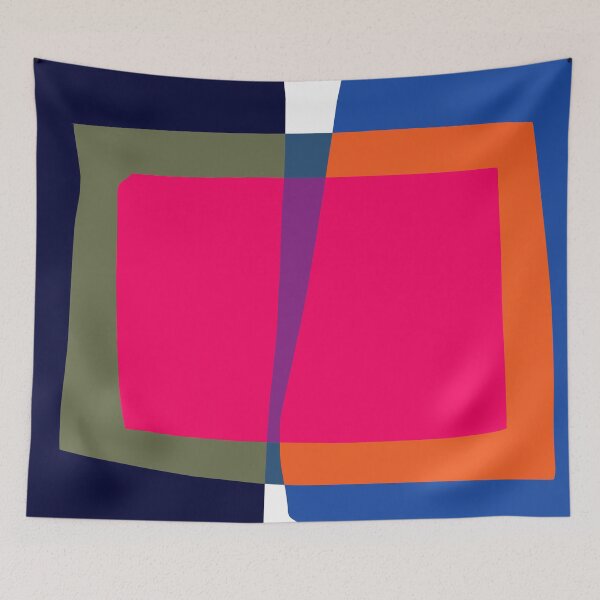 Item preview, Red Blue Black Geometric Shapes, Color Block, Irena Orlov designed and sold by Irena Orlov.