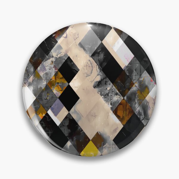 Item preview, geometric pixel square pattern abstract background in yellow brown designed and sold by Mrvell.