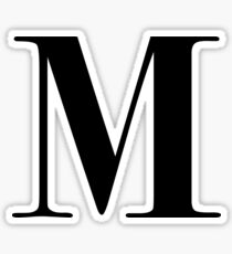 Letter M: monogram initial Sticker