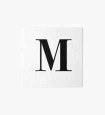Letter M: monogram initial Art Board