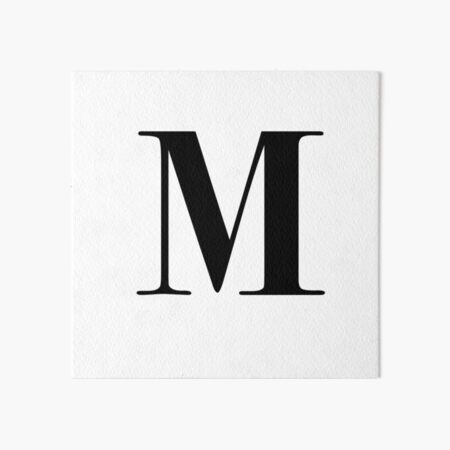 Letter M: monogram initial Art Board Print