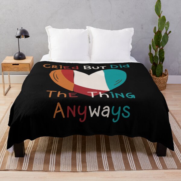 Item preview, Cried But Did The Thing Funny Sweet Golorful Gift Cute Heart Text Design Unisex designed and sold by pedrored369.