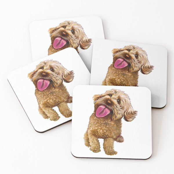 Item preview, Cavapoo kisses, the best gift ideas for dog lovers 2022! Cute Cavapoo Cavoodle puppy dog licking with tongue out - cavalier king charles spaniel poodle, puppy love designed and sold by Artonmytee.
