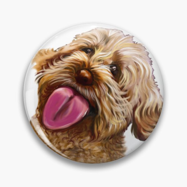 Item preview, Cavapoo kisses, the best gift ideas for dog lovers 2022! Cute Cavapoo Cavoodle puppy dog licking with tongue out - cavalier king charles spaniel poodle, puppy love designed and sold by Artonmytee.
