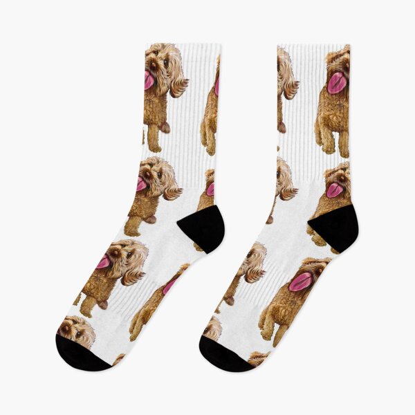 Item preview, Cavapoo kisses, the best gift ideas for dog lovers 2022! Cute Cavapoo Cavoodle puppy dog licking with tongue out - cavalier king charles spaniel poodle, puppy love designed and sold by Artonmytee.