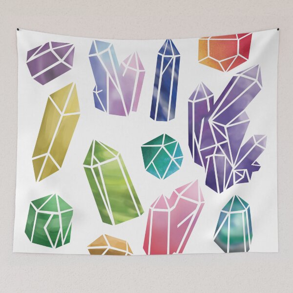 Item preview, Ombre Gradient Geometrical Gemstones | Sapphire, Citrine, Peridot, Ruby designed and sold by MiaDelelai.