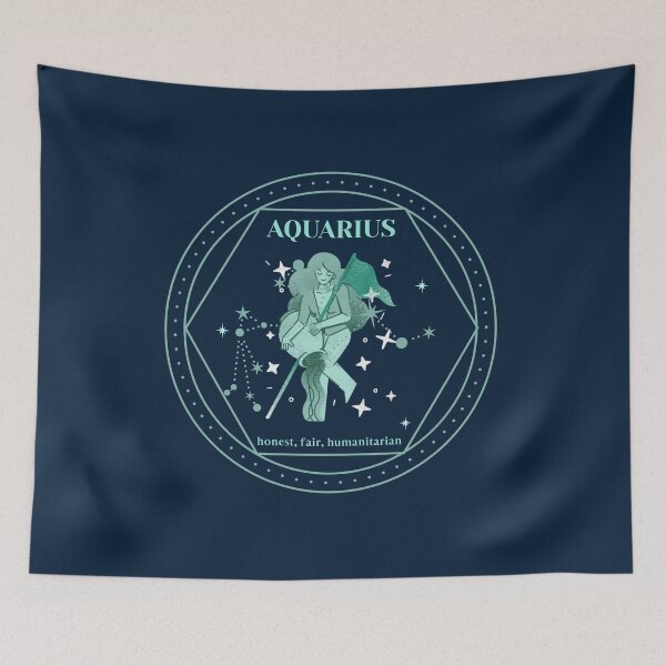 Item preview, Aquarius. Zodiac Sign With Character Traits designed and sold by Rebel-Design.