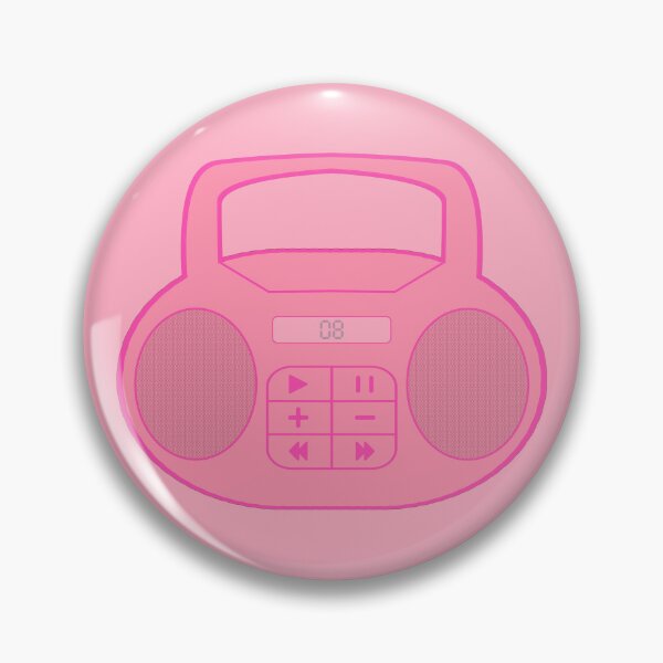Item preview, Early 2000s Aesthetic Y2K Pink Boom Box  designed and sold by Creations-By-Em.