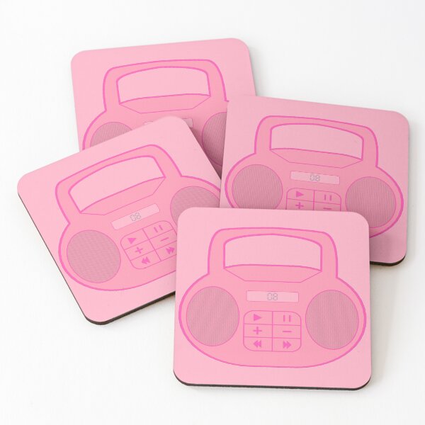 Item preview, Early 2000s Aesthetic Y2K Pink Boom Box  designed and sold by Creations-By-Em.