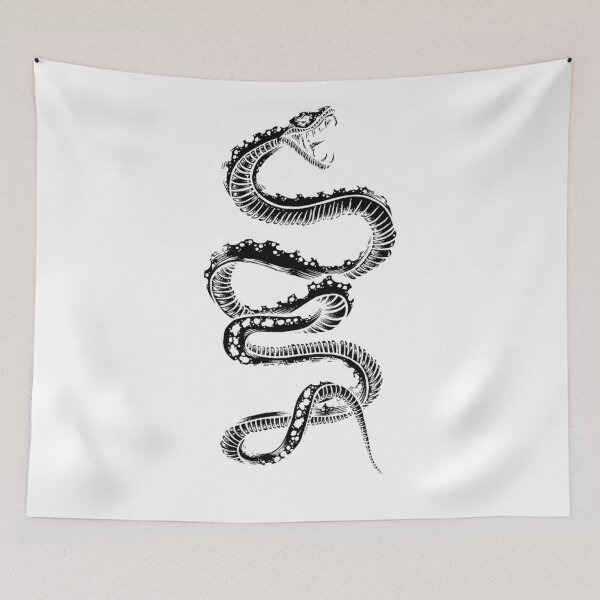 Item preview, Large snake in black and white color designed and sold by Alma fortalecida1.