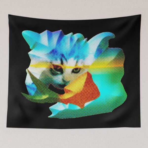 Item preview, FUNNY AND HUNGRY MEOW CAT FISH EATING FISH. designed and sold by Ralek.