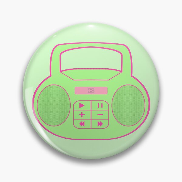 Item preview, Early 2000s Aesthetic Y2K Green and Pink Boom Box  designed and sold by Creations-By-Em.