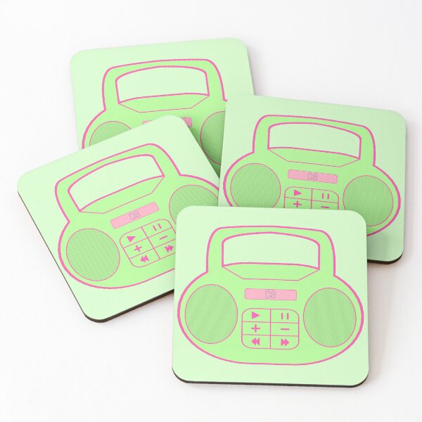 Item preview, Early 2000s Aesthetic Y2K Green and Pink Boom Box  designed and sold by Creations-By-Em.