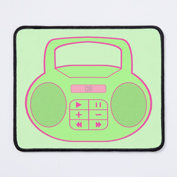 Item preview, Early 2000s Aesthetic Y2K Green and Pink Boom Box designed and sold by Creations-By-Em.