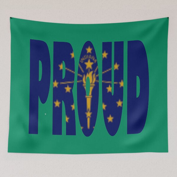 Item preview, Indiana Flag in the Words Proud - Indianapolis Indiana designed and sold by Quotes-I-Wear.