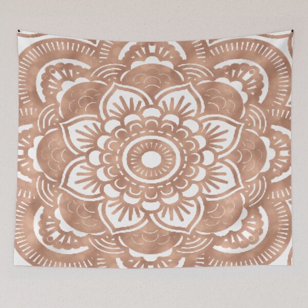 Item preview, Rose gold mandala on white designed and sold by peggieprints.
