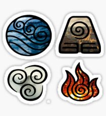 Avatar the Last Airbender Element Symbols Sticker