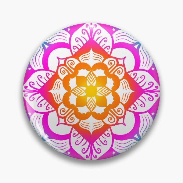 Item preview, Rainbow flower mandala — colorful boho pattern designed and sold by thephoenixsoul.