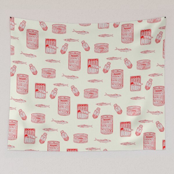 Item preview, Canned fish pattern designed and sold by piedaydesigns.