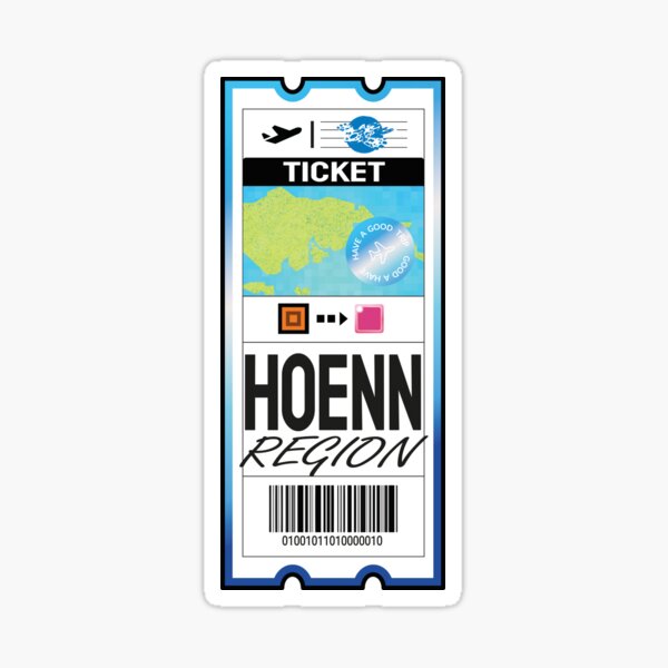 Hoenn Airplane Ticket Sticker