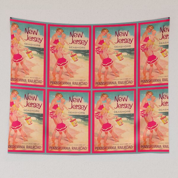 Item preview, New Jersey Seashore Vintage Travel Poster designed and sold by BetelgeuseX3.